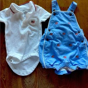 Janie & Jack American Flag outfit